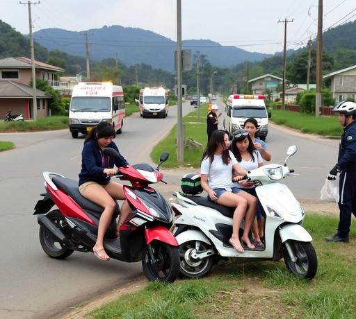 琉球鄉兩機車路口擦撞 四人輕傷送醫