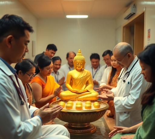 竹山秀傳醫院舉辦行動浴佛 祈願醫病安康