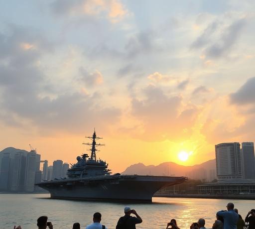 山東艦編隊駛進香港引發觀艦熱潮