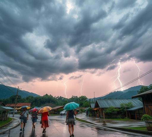 南部東南部烈雨雷襲 氣象署發布緊急警示