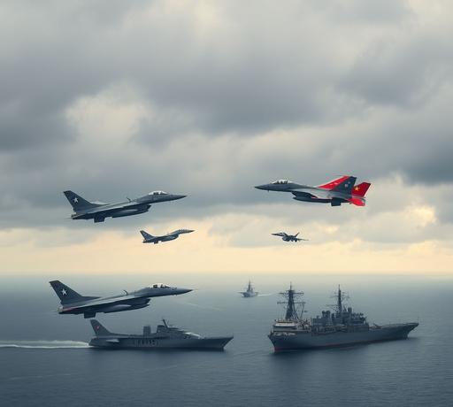 台灣國防部強烈回應中國聯合軍機艦巡航