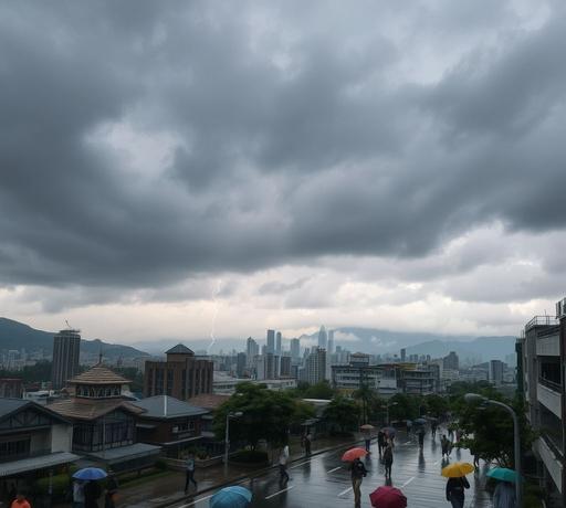 鋒面來襲全台天氣驟變，短時強降雨影響日常