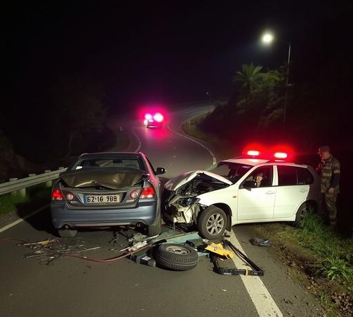元朗八鄉凌晨嚴重車禍 一死三傷